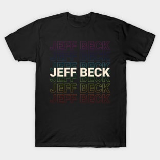 Jeff Beck Kinetic Typography Style T-Shirt